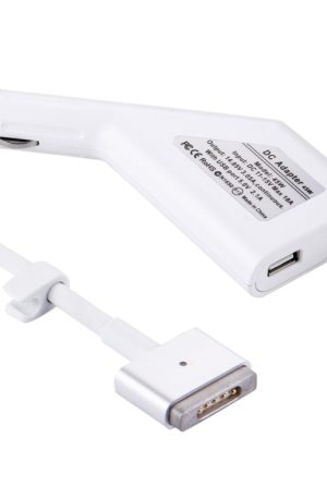 45W 14.85V 3.05A 5 Pin T Style MagSafe 2 Car Charger with 1 USB Port for Apple Macbook A1466 / A1436 / A1465 / A1435 / MD224 / MD231 / MD761 / MD711, Length: 1.7m, 45W 14.85V 3.05A