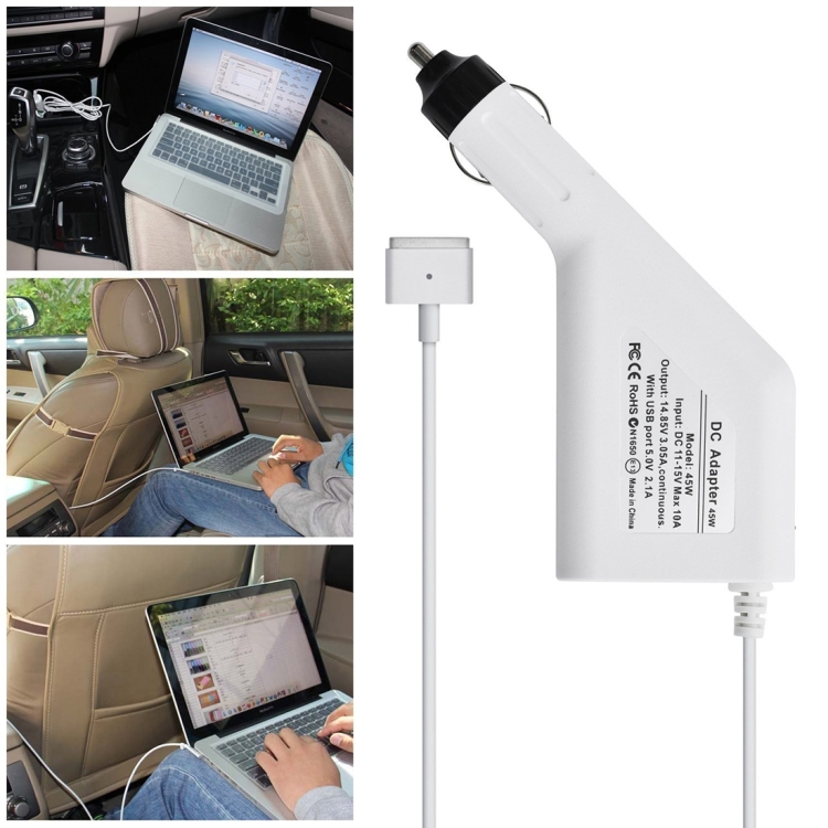 45W 14.85V 3.05A 5 Pin T Style MagSafe 2 Car Charger with 1 USB Port for Apple Macbook A1466 / A1436 / A1465 / A1435 / MD224 / MD231 / MD761 / MD711, Length: 1.7m, 45W 14.85V 3.05A 7 45W 14.85V 3.05A 5 Pin T Style MagSafe 2 Car Charger with 1 USB Port for Apple Macbook A1466 / A1436 / A1465 / A1435 / MD224 / MD231 / MD761 / MD711, Length: 1.7m, 45W 14.85V 3.05A - Image 7