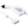 MBC1383W-1.jpg 60W 16.5V 3.65A 5 Pin T Style MagSafe 2 Car Charger with 1 USB Port for Apple Macbook A1465 / A1502 / A1435 / MD212 / MD2123 / MD662, Length: 1.7m