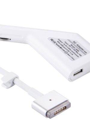 60W 16.5V 3.65A 5 Pin T Style MagSafe 2 Car Charger with 1 USB Port for Apple Macbook A1465 / A1502 / A1435 / MD212 / MD2123 / MD662, Length: 1.7m