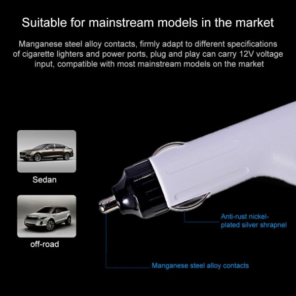 MBC1383W_4.jpg 60W 16.5V 3.65A 5 Pin T Style MagSafe 2 Car Charger with 1 USB Port for Apple Macbook A1465 / A1502 / A1435 / MD212 / MD2123 / MD662, Length: 1.7m