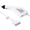 MBC1384W-1.jpg 85W 20V 4.25A 5 Pin T Style MagSafe 2 Car Charger with 1 USB Port for Apple Macbook A1398 / A1424 / MC975 / MC976 / ME664 / ME665, Length: 1.7m, 85W 20V 4.25A