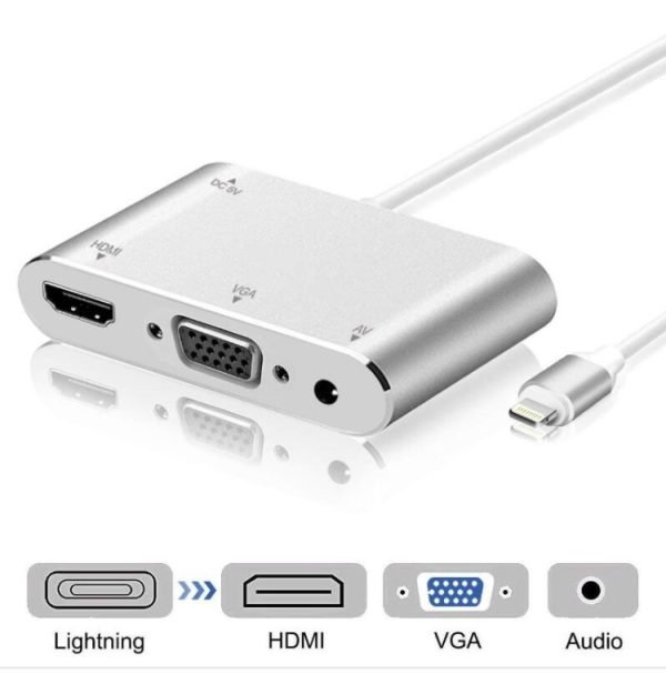 PC0210S-1.jpg 3 in 1 8 Pin to HDMI / VGA / Audio Adapter