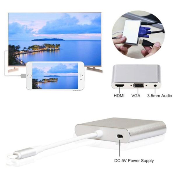 PC0210S_2.jpg 3 in 1 8 Pin to HDMI / VGA / Audio Adapter