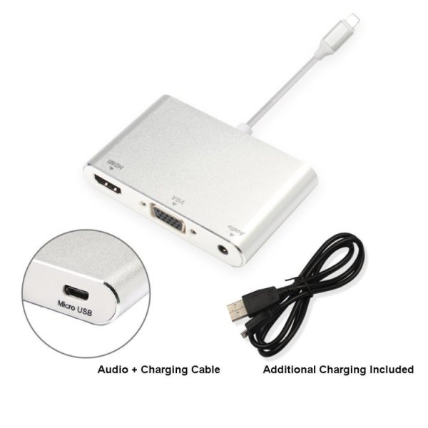 PC0210S_3.jpg 3 in 1 8 Pin to HDMI / VGA / Audio Adapter