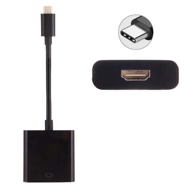 PC6303.jpg USB-C / Type-C 3.1 Male to HDMI female Adapter Cable, Length: About 10cm, For Galaxy S9 & S9 + & S8 & S8 + & Note 8 / HTC 10 / Huawei Mate 10 & Mate 10 Pro & P20 & P20 Pro / MacBook 12 inch / MacBook Pro