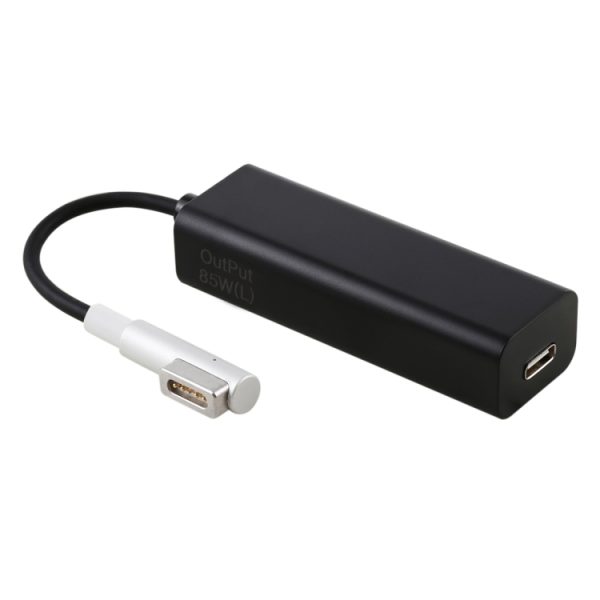 PC6502B_1.jpg AnyWatt 85W USB-C / Type-C Female to 5 Pin MagSafe 1 Male L Head Series Charge Adapter Converter for MacBook, 85W Black