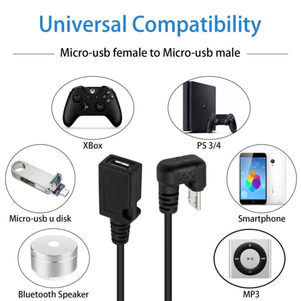 PC8723_5.jpg U-shaped Micro USB Male to Female Extension Cable