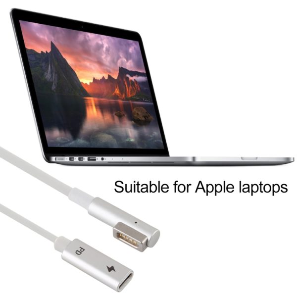 PC9058_4.jpg 5 Pin MagSafe 1 (L-Shaped) to USB-C / Type-C PD Charge Adapter