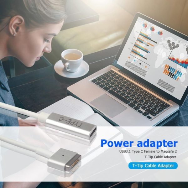 PC9059_6.jpg 5 Pin MagSafe 2 (T-Shaped) to USB-C / Type-C PD Charge Adapter