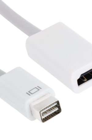 Mini DVI TO HDMI 19Pin Female Adapter for Macbook Pro(White)