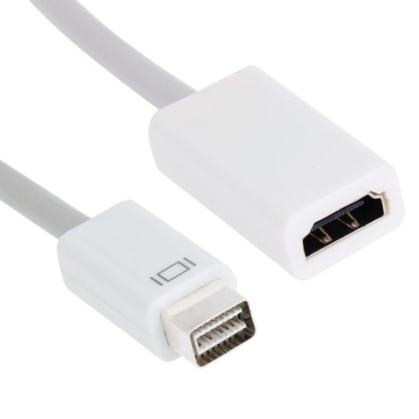 S-MAC-0214.jpg Mini DVI TO HDMI 19Pin Female Adapter for Macbook Pro(White)