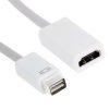 S-MAC-0214_1.jpg Mini DVI TO HDMI 19Pin Female Adapter for Macbook Pro(White)