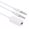 S-MAC-0233.jpg 3.5mm Female to 3.5mm Male Microphone Jack + 3.5mm Male Earphone Jack Adapter Cable for Apple Computer, Length: 78cm(White)