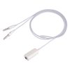 S-MAC-0233_2.jpg 3.5mm Female to 3.5mm Male Microphone Jack + 3.5mm Male Earphone Jack Adapter Cable for Apple Computer, Length: 78cm(White)