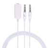 S-MAC-0233_3.jpg 3.5mm Female to 3.5mm Male Microphone Jack + 3.5mm Male Earphone Jack Adapter Cable for Apple Computer, Length: 78cm(White)