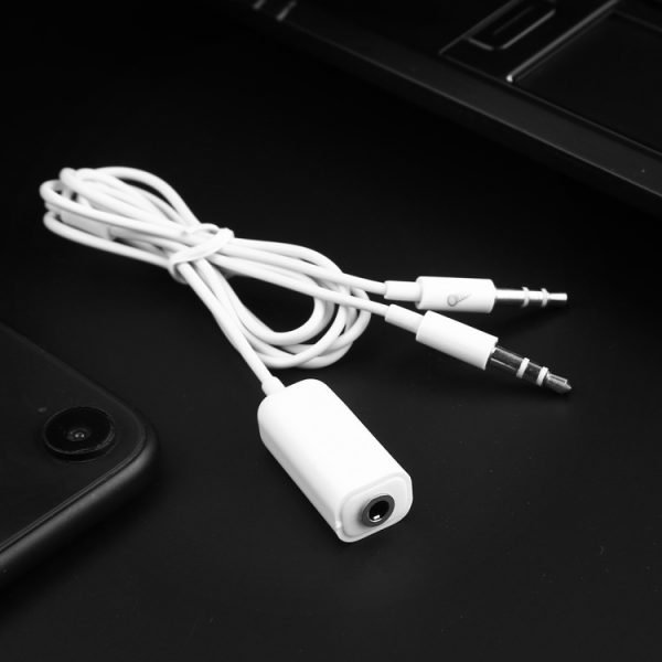 S-MAC-0233_4.jpg 3.5mm Female to 3.5mm Male Microphone Jack + 3.5mm Male Earphone Jack Adapter Cable for Apple Computer, Length: 78cm(White)