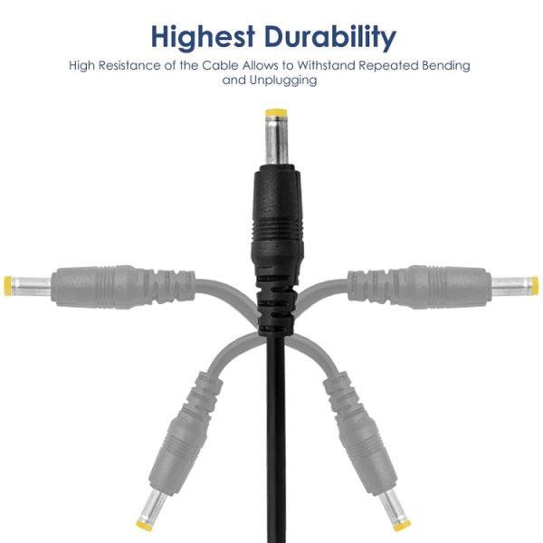 S-PC-05261_4.jpg USB to 2.5mm DC Charging Cable, Length: 65cm(Black)