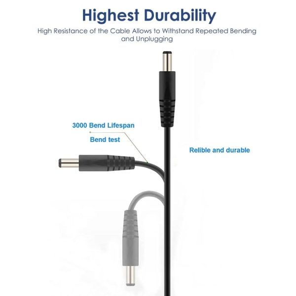 S-PC-0526_5.jpg USB DC Charging Cable, Length: 65cm(Black)