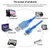 S-PC-1332_4.jpg USB 2.0 to Micro USB Male Adapter Cable, Length: 30cm(Blue)