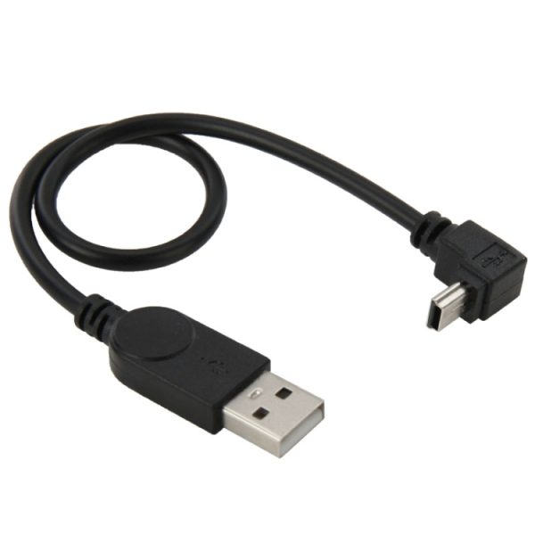 S-PC-3212_1.jpg 90 Degree Mini USB Male to USB 2.0 AM USB Adapter Cable, Length: 29cm