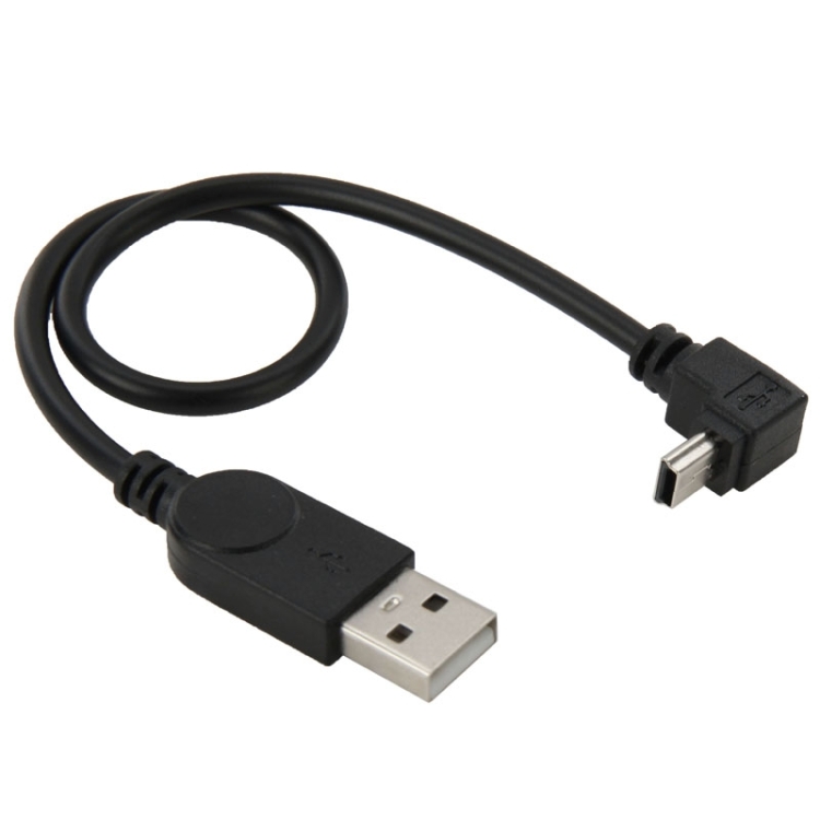 90 Degree Mini USB Male to USB 2.0 AM USB Adapter Cable, Length: 29cm 2 90 Degree Mini USB Male to USB 2.0 AM USB Adapter Cable, Length: 29cm - Image 2