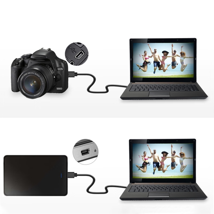 90 Degree Mini USB Male to USB 2.0 AM USB Adapter Cable, Length: 29cm 6 90 Degree Mini USB Male to USB 2.0 AM USB Adapter Cable, Length: 29cm - Image 6