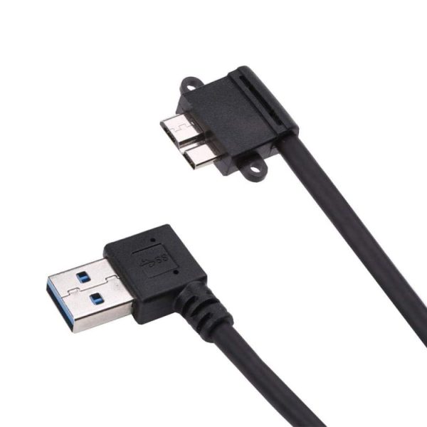 S-PC-3218_2.jpg 26cm 90 Degree Right Angle USB 3.0 to 90 Degree Right Angle Micro 3.0 Data Cable for Galaxy Note III / N9000