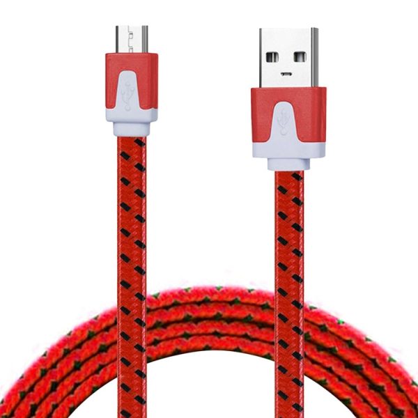 S-SCS-1398R.jpg 2m Woven Style Micro USB to USB Data / Charging Cable