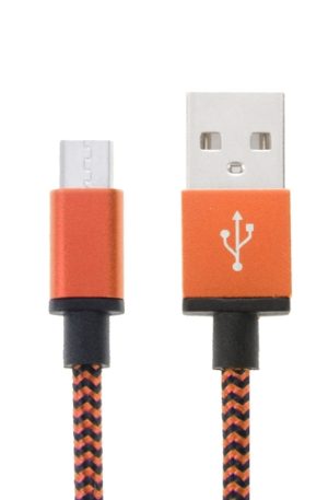 2m Woven Style Micro USB to USB 2.0 Data / Charger Cable