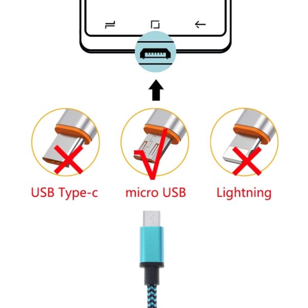 S-SCS-4591_B2.jpg 2m Woven Style Micro USB to USB 2.0 Data / Charger Cable