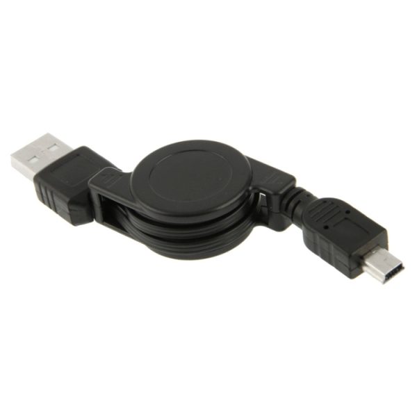 S-TC-0517_2.jpg USB Retractable Data & Charger Cable for Motorola V3 / Mobile Phone / MP3 / MP4 / Digital Camera / GPS, Length: 10cm (Can be Extended to 80cm), Black, USB 2.0 to Mini 5 Pin, USB 1.1 to Mini 5 Pin