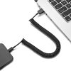 S-WMCS-0067_1.jpg Micro USB Data Sync Charger Coiled Cable, Length: 27.5cm (can be extended up to 100cm)(Black)