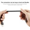 S-WMCS-0067_2.jpg Micro USB Data Sync Charger Coiled Cable, Length: 27.5cm (can be extended up to 100cm)(Black)