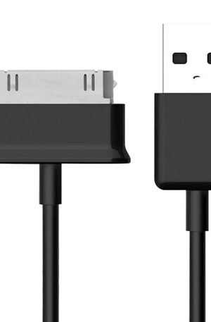 1m 30 Pin to USB Cable, For Galaxy Tab P1000 / P3100 / P5100 / P6200 / P6800 / P7100 / P7300 / P7500 / N5100 / N8000(Black)