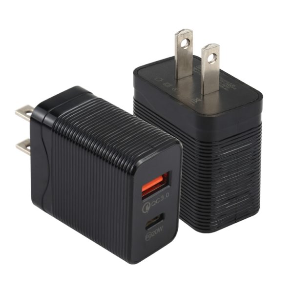 SAS1526B-1.jpg LZ-728 QC 3.0 USB + PD 20W USB-C / Type-C Fast Travel Charger, US Plug, US Plug