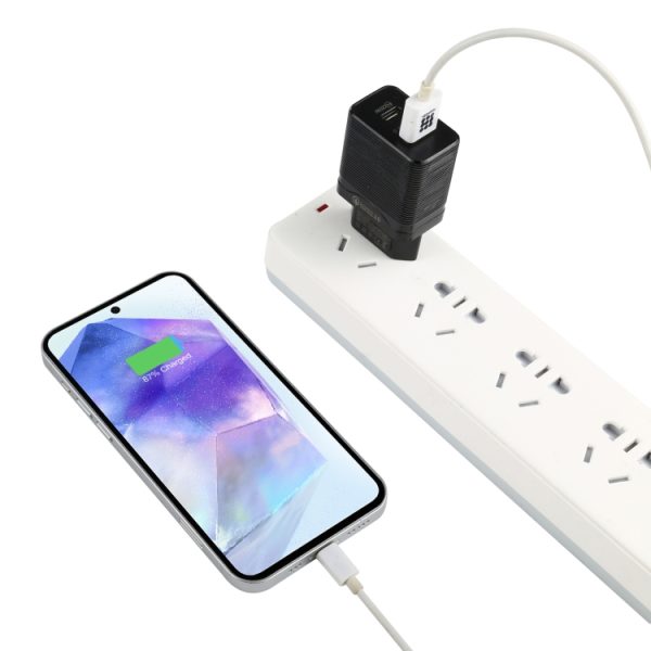 SAS1582B_4.jpg LZ-728 QC 3.0 USB + PD 20W USB-C / Type-C Fast Travel Charger, EU Plug, EU Plug