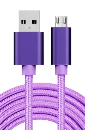 3A Woven Style Metal Head Micro USB to USB Data / Charger Cable, Cable Length: 3m, 3m Micro USB