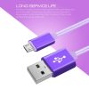 SAS3092P_2.jpg 3A Woven Style Metal Head Micro USB to USB Data / Charger Cable, Cable Length: 3m, 3m Micro USB