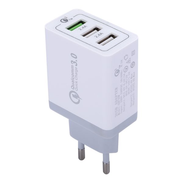 SAS3651.jpg XHF30W 3 QC3.0 USB Fast Charging Wall Charger, EU Plug