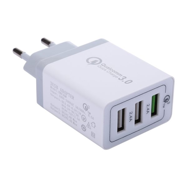 SAS3651_1.jpg XHF30W 3 QC3.0 USB Fast Charging Wall Charger, EU Plug