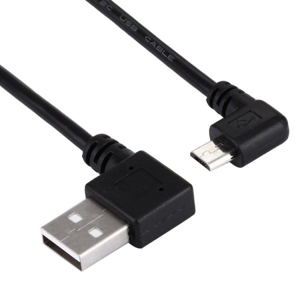 SAS3700_3.jpg 20cm USB 2.0 Male Angle Left to Left Turn Micro USB Male Angle Data Charging Cable