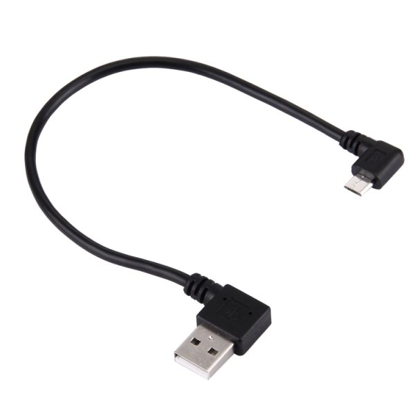 SAS3703_1.jpg 20cm USB 2.0 Right Turn Elbow to Micro USB Elbow Data Cable