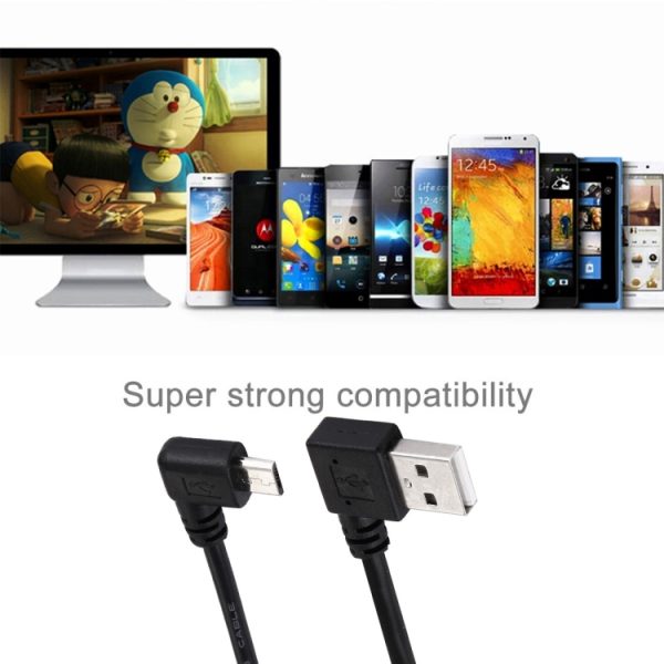 SAS3703_4.jpg 20cm USB 2.0 Right Turn Elbow to Micro USB Elbow Data Cable