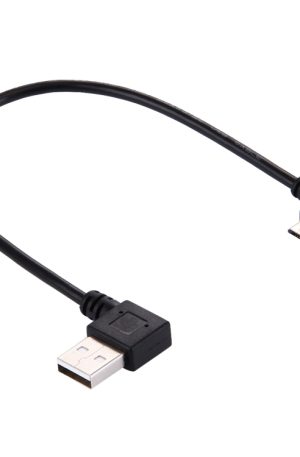 20cm USB 2.0 Left Turn Elbow to Micro USB Elbow Data Cable