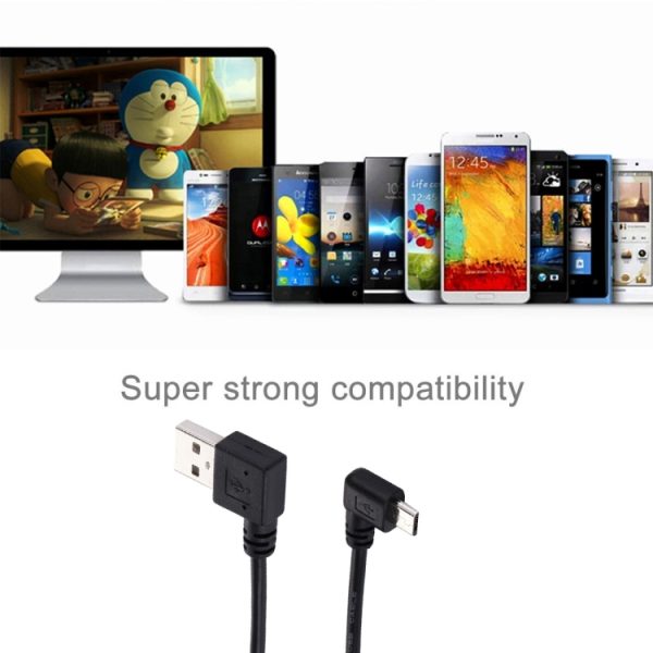SAS3800_4.jpg 20cm USB 2.0 Left Turn Elbow to Micro USB Elbow Data Cable