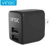 SAS3943.jpg Vinsic 12W 5V 2.4A Output Dual USB Wall Charger USB Charger Adapter