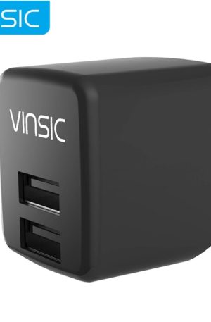 Vinsic 12W 5V 2.4A Output Dual USB Wall Charger USB Charger Adapter