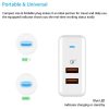 SAS3944_1.jpg Vinsic 36W Portable Dual-Port Quick Charger 3.0 Dual-Port USB Wall Charger Travel Adapter, For iPhone/iPad, Galaxy S7/S6/Edge/Plus, Mi5 etc, US Plug