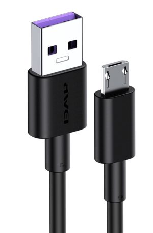 awei CL-77M 5A USB to Micro USB Interface Smart Fast Charge TPE Data Cable, Cable Length: 1m, Micro USB